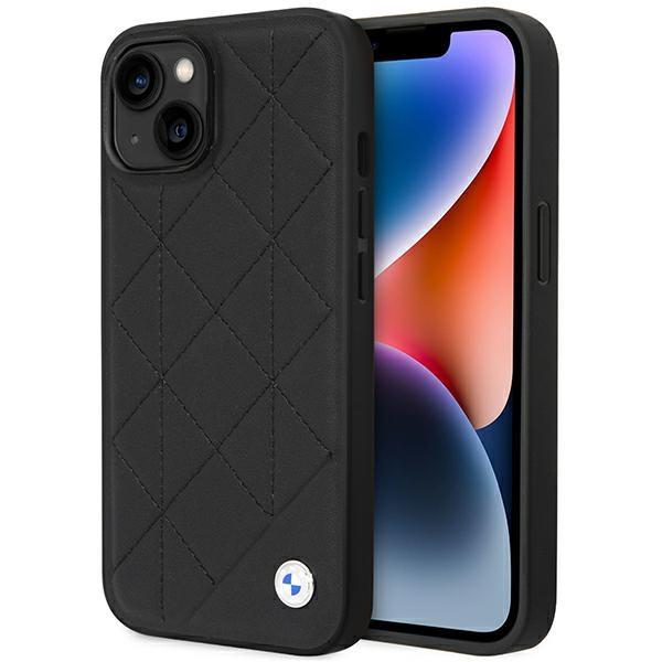 BMW BMW Mobilskal till iPhone 14 Läder Quilted - Svart