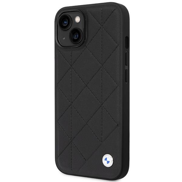 BMW BMW Mobilskal till iPhone 14 Läder Quilted - Svart