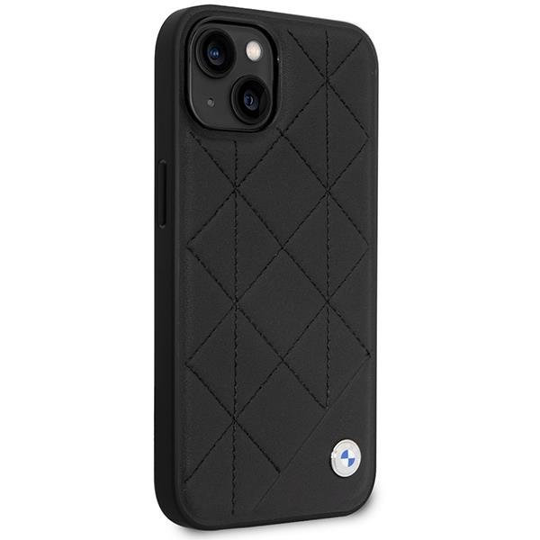 BMW BMW Mobilskal till iPhone 14 Läder Quilted - Svart