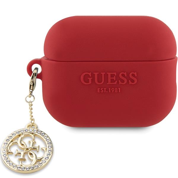 Guess Guess Airpods Pro 2 Skal Diamond Charm - Röd