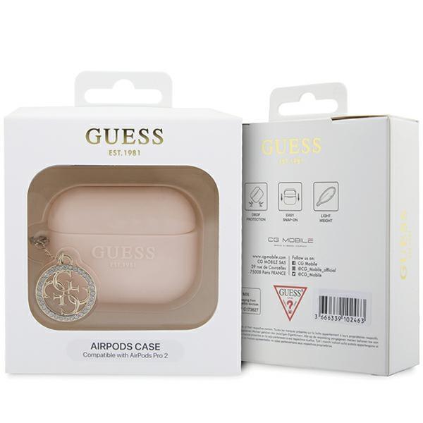 Guess Guess Airpods Pro 2 Skal Diamond Charm - Rosa