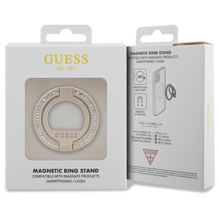 Guess Guess Ringhållare Magsafe Rhinestone - Guld