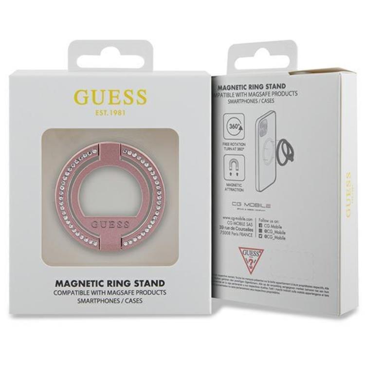 Guess Guess Ringhållare Magsafe Rhinestone - Rosa