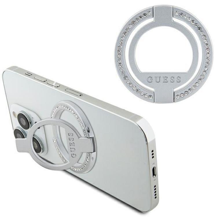 Guess Guess Ringhållare Magsafe Rhinestone - Silver