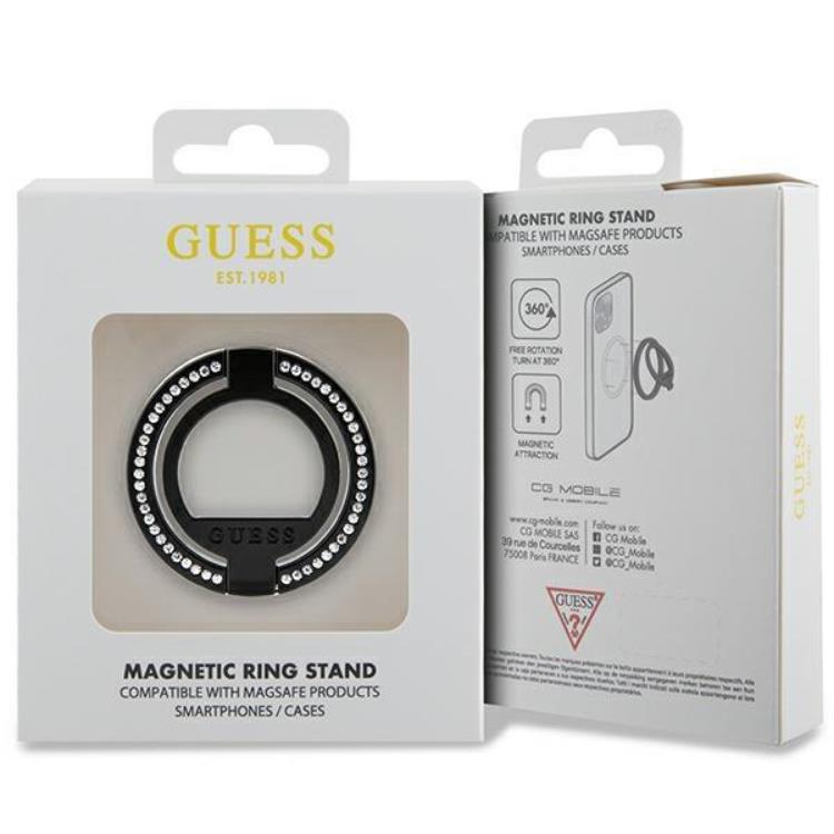 Guess Guess Ringhållare Magsafe Rhinestone - Svart