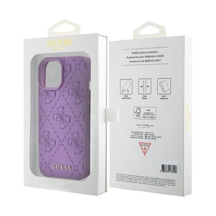 Guess Guess iPhone 15 Mobilskal Stamped - Lila