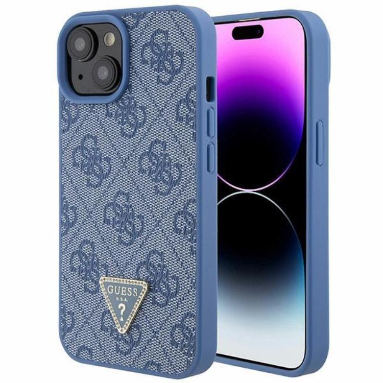 Guess Guess iPhone 15 Mobilskal Triangle Strass - Blå