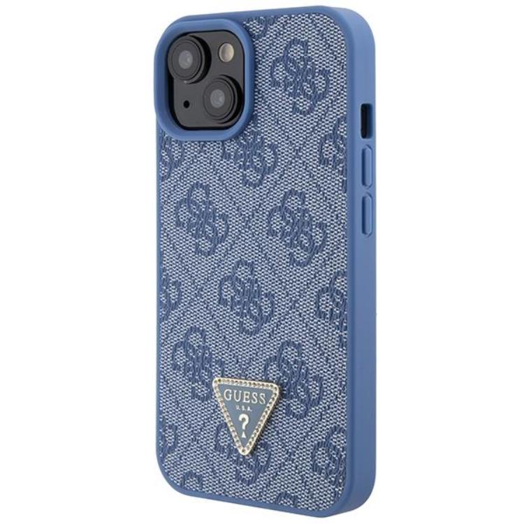 Guess Guess iPhone 15 Mobilskal Triangle Strass - Blå