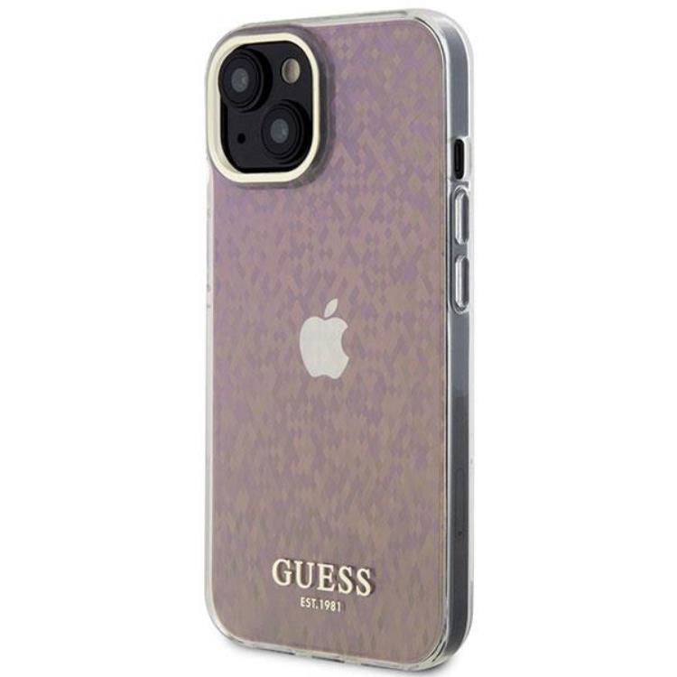 Guess Guess Mobilskal till iPhone 15 IML Faceted Mirror Disco Iridescent
