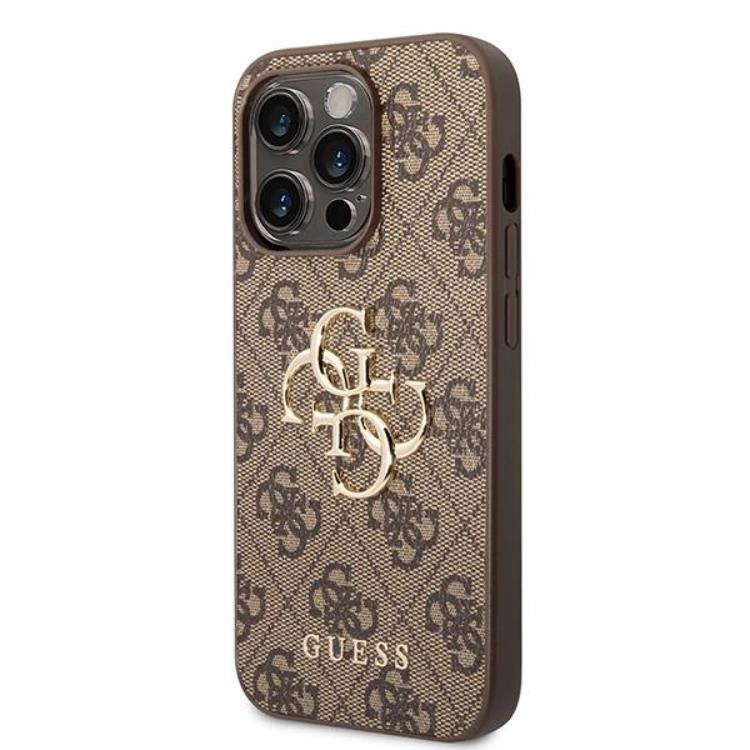 Guess Guess iPhone 15 Pro Max Mobilskal Big Metall Logo - Brun