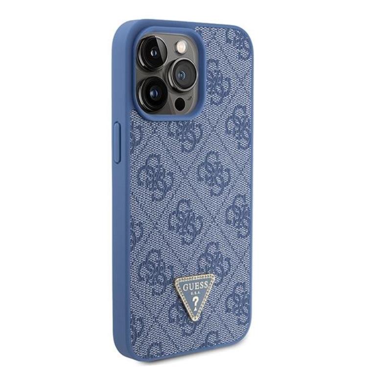 Guess Guess iPhone 15 Pro Max Mobilskal Triangle Strass - Blå