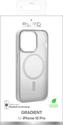 UTGATT1 Puro iPhone 15 Pro Mobilskal Magsafe Gradient - Silver