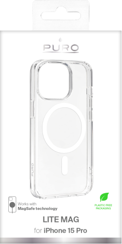 UTGATT1 Puro iPhone 15 Pro Mobilskal Magsafe Lite - Transparent