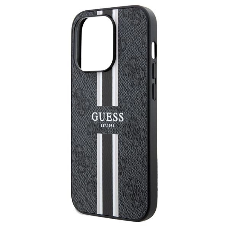Guess Guess Mobilskal till iPhone 15 Pro Max Magsafe Stripes - Svart