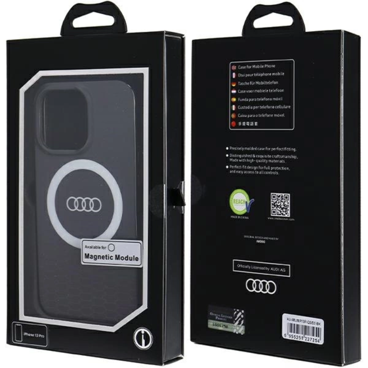 Audi Audi Mobilskal till iPhone 13/13 Pro Magsafe IML Big Logo - Svart