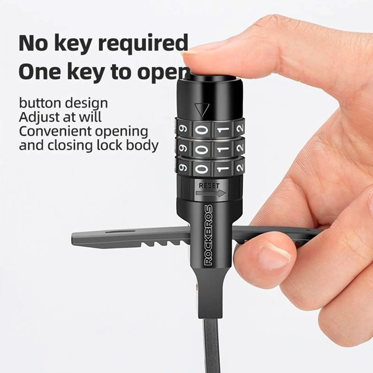Rockbros Rockbros cykellås för 0,5 m kombination - Svart