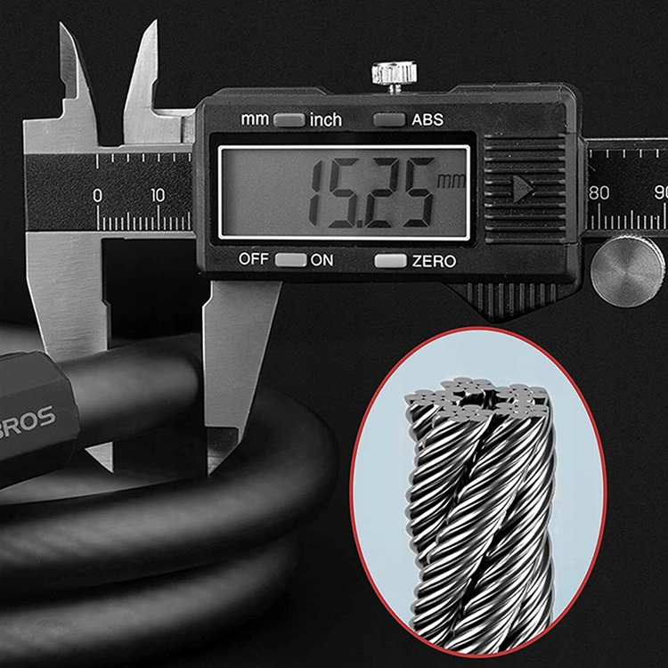 Rockbros Rockbros Cykellås med kombination 1.8 m - Svart