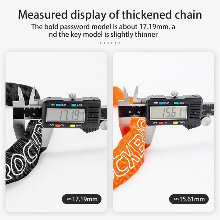 Rockbros Rockbros Cykellås med kombination och nyckel - Svart