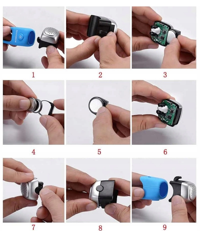 Rockbros Rockbros Elektronisk Cykel Ring klocka - Röd