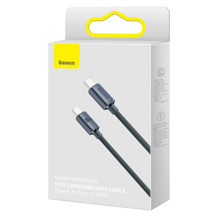 BASEUS Baseus USB-C till USB-C Kabel 100W 1.2m - Svart