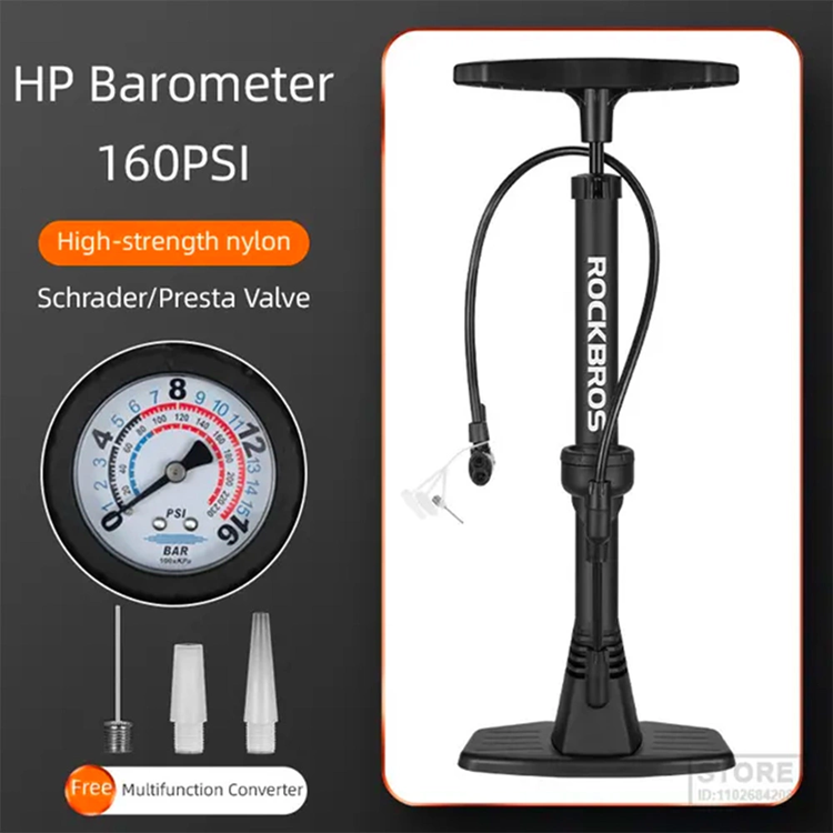 Rockbros Rockbros golv Cykelpump - Svart