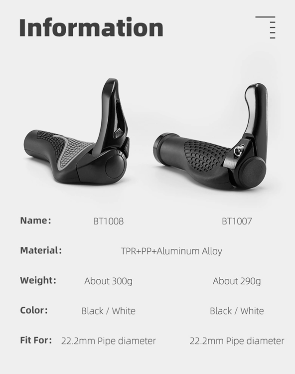 Rockbros Rockbros Cykelhållarset med horn - Svart