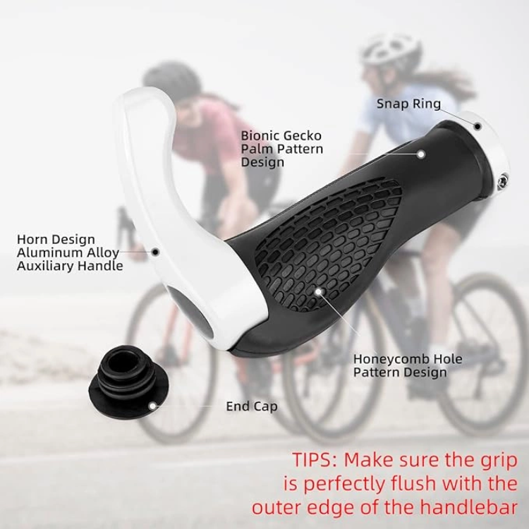 Rockbros Rockbros Cykelhållarset med horn - Vit