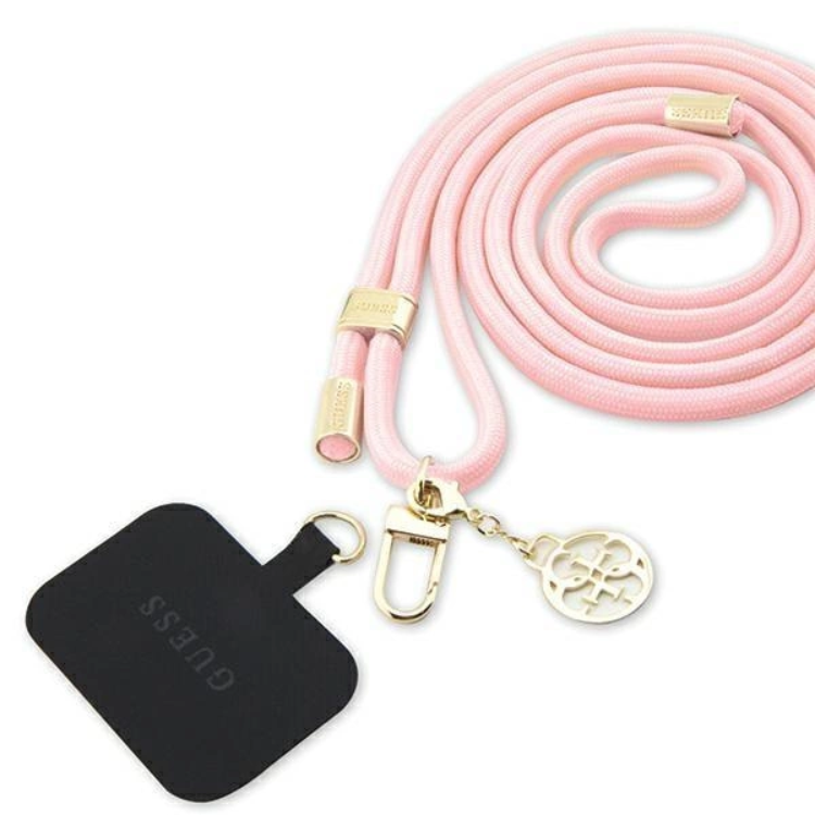Guess Guess Telefonrem med sladd Metalll charm - Rosa