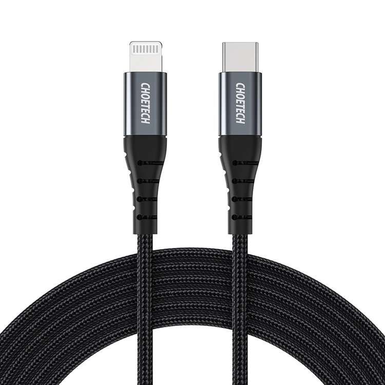 Choetech Choetech USB-C till Lightning kabel MFi 1.2m lång - Svart
