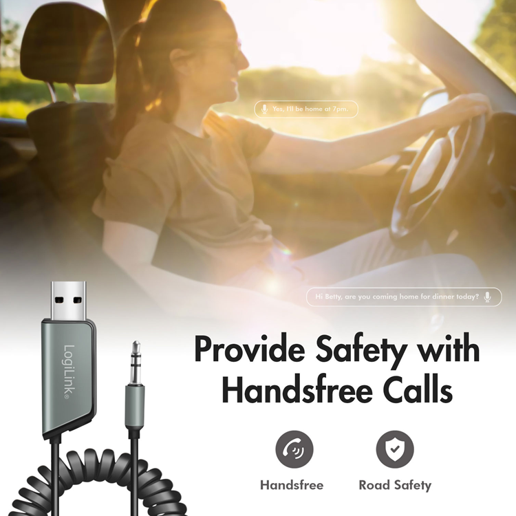 LogiLink LogiLink Bluetooth-mottagare och handsfree AUX 3.5mm BT5.3