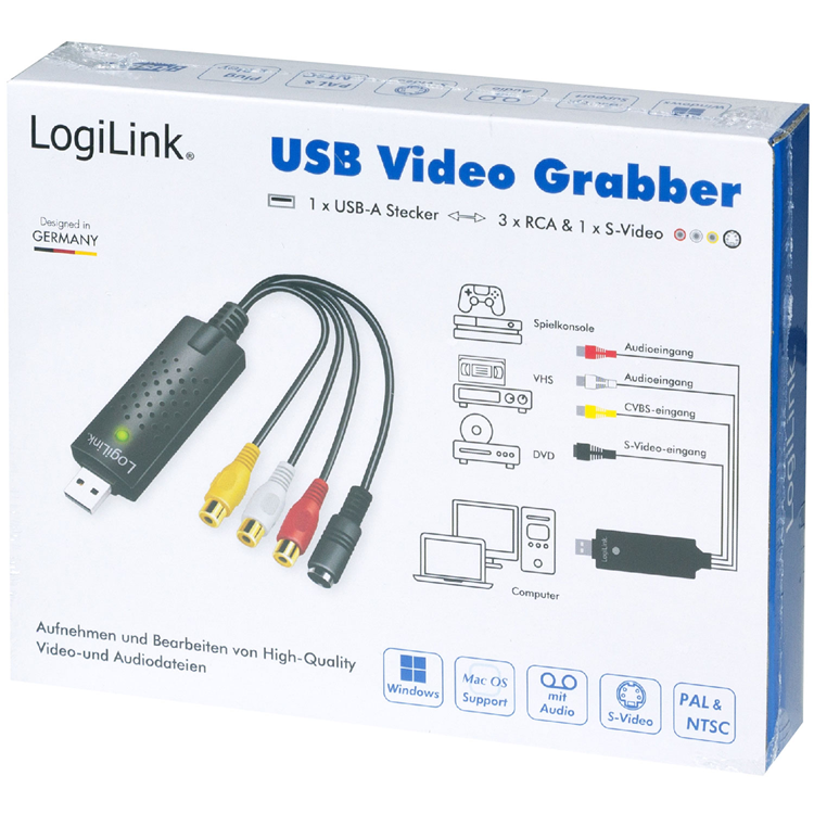 LogiLink LogiLink USB 2.0 Audio/Video-grabber RCA + SVHS