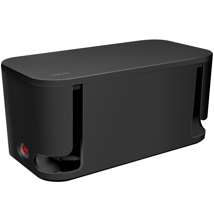 LogiLink LogiLink Cable box - Kabelgömma med grenuttag + USB-A/USB-C-laddning Svart
