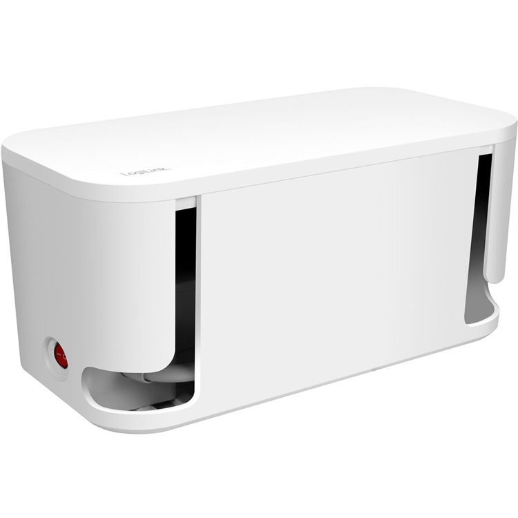 LogiLink LogiLink Cable box - Kabelgömma med grenuttag + USB-A/USB-C-laddning Vit