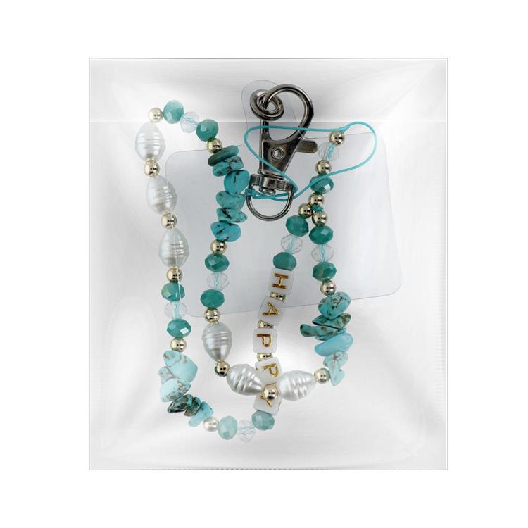 OEM Happy Halsbandsrem för mobiler längd 44 cm - Ljusblå