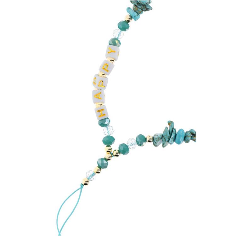 OEM Happy Halsbandsrem för mobiler längd 44 cm - Ljusblå