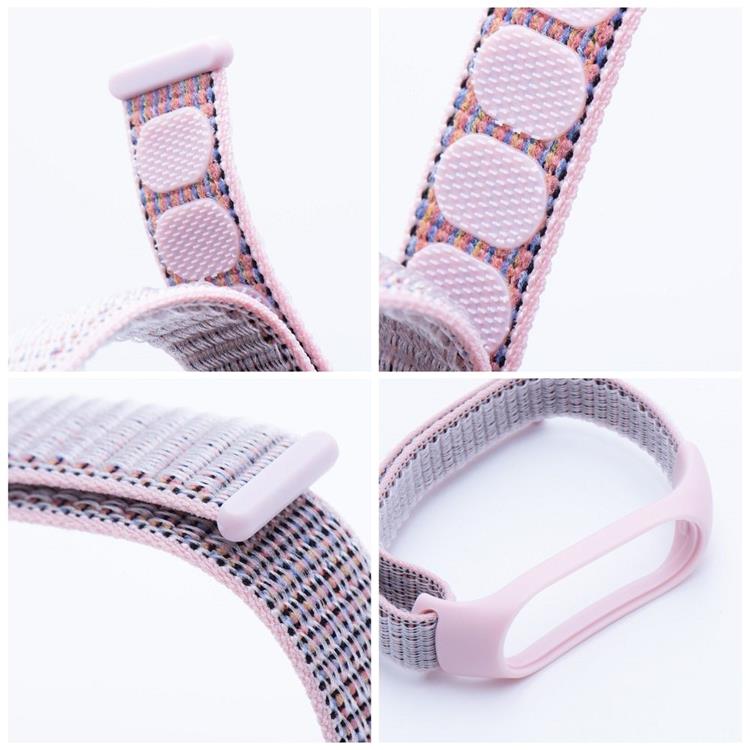 OEM Xiaomi Mi Smart Band 5/6/7 Armband Nylon 07 - Rosa
