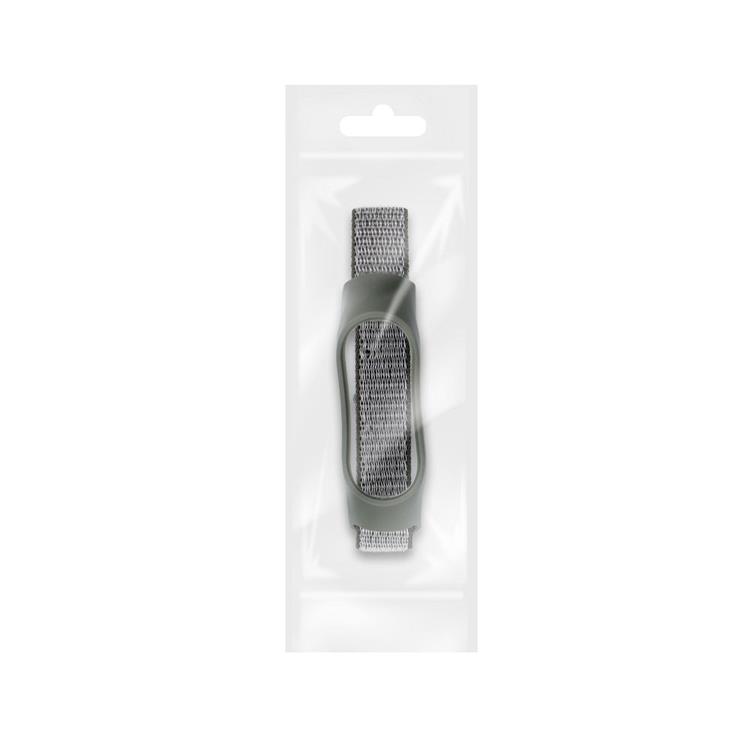 OEM Xiaomi Mi Smart Band 5/6/7 Armband Nylon 19 - Grå