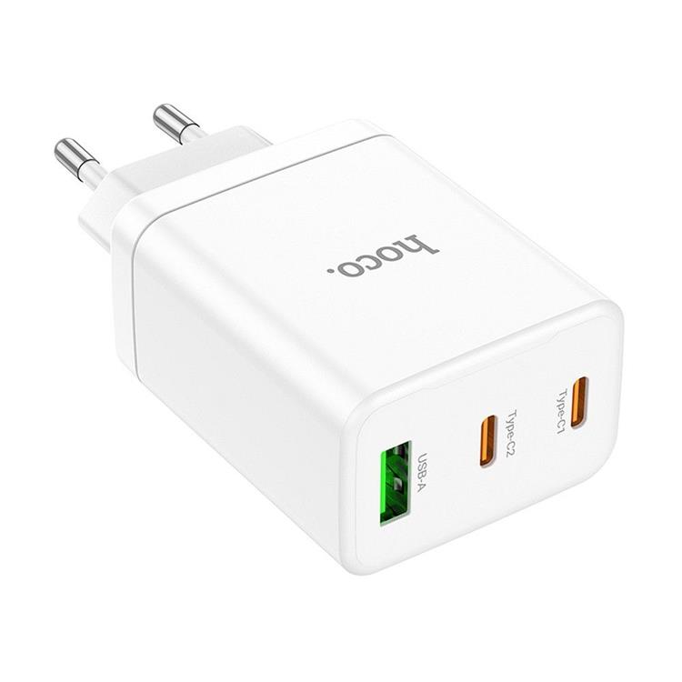 Hoco Hoco Väggladdare 35W 2xType C + USB A N33 - Vit