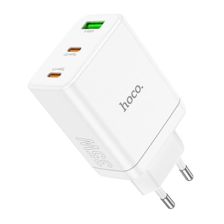 Hoco Hoco Väggladdare 35W 2xType C + USB A N33 - Vit