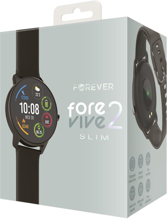 Forever Forever Smartwatch ForeVive 2 Slim SB-325 - Svart