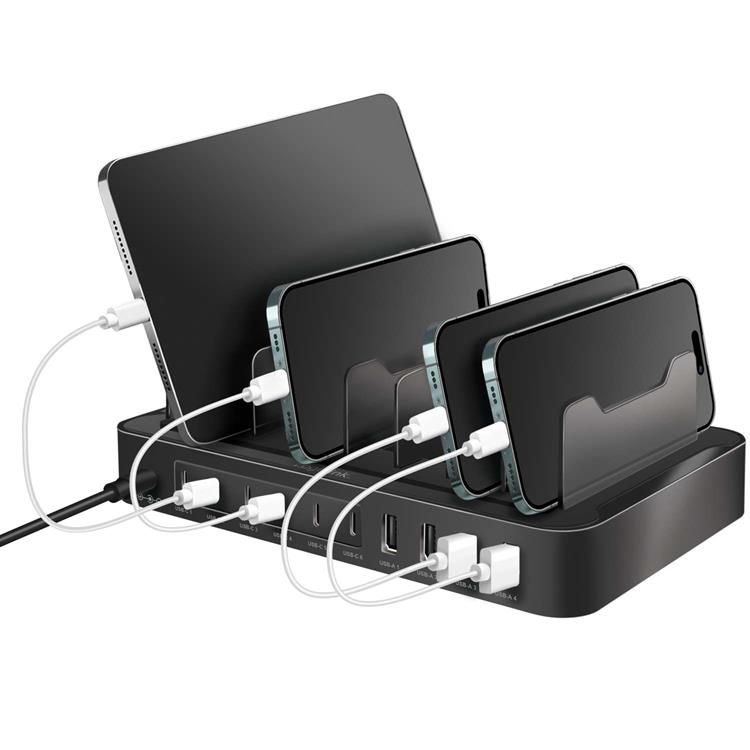 LogiLink Logilink Laddstation 10 portar 6st USB-C 4st USB-A PD/QC3.0 120W