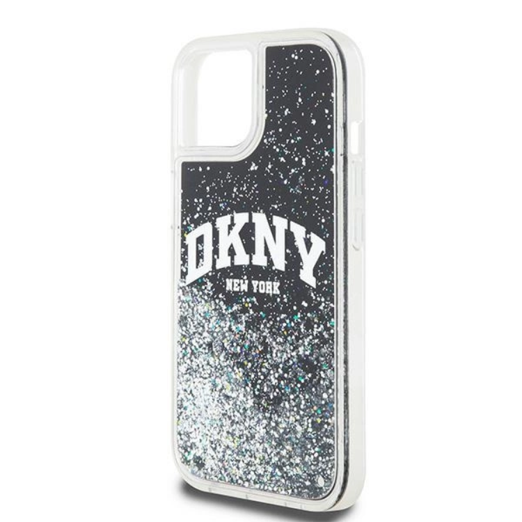 DKNY DKNY Mobilskal till iPhone 14 Liquid Glitter Big Logo - Svart