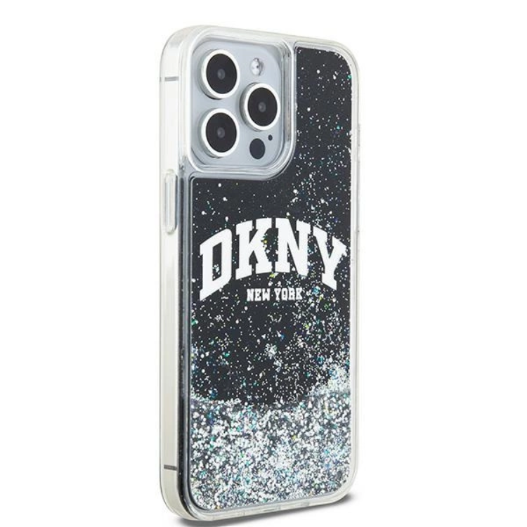 DKNY DKNY Mobilskal till iPhone 14 Pro Max Liquid Glitter Big Logo - Svart