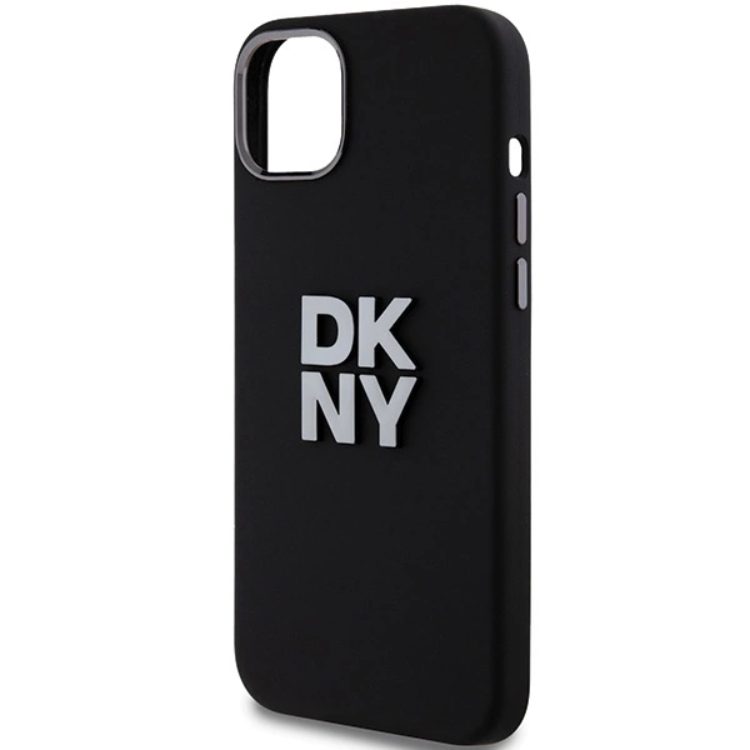 DKNY DKNY Mobilskal till iPhone 15/14/13 Liquid Silikon Metal Logo - Svart