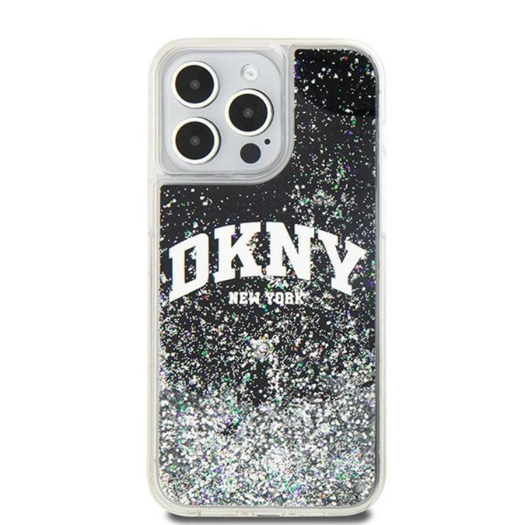 DKNY DKNY Mobilskal till iPhone 15 Pro Max Liquid Glitter Big Logo - Svart