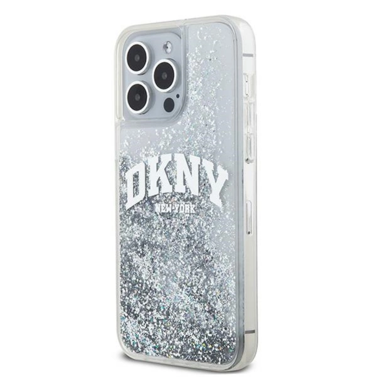 DKNY DKNY Mobilskal till iPhone 15 Pro Max Liquid Glitter Big Logo - Vit
