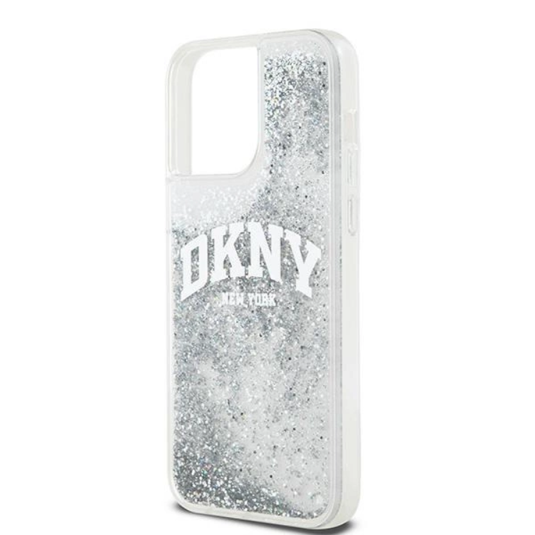 DKNY DKNY Mobilskal till iPhone 15 Pro Max Liquid Glitter Big Logo - Vit