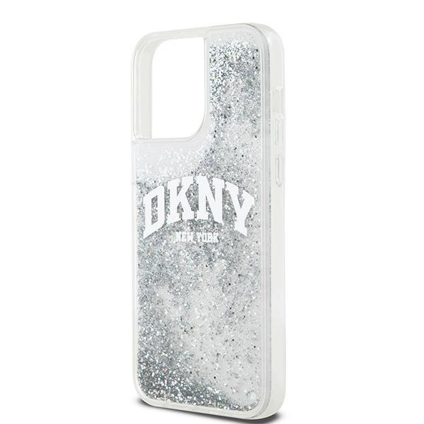 DKNY DKNY Mobilskal till iPhone 15 Pro Liquid Glitter Big Logo - Vit