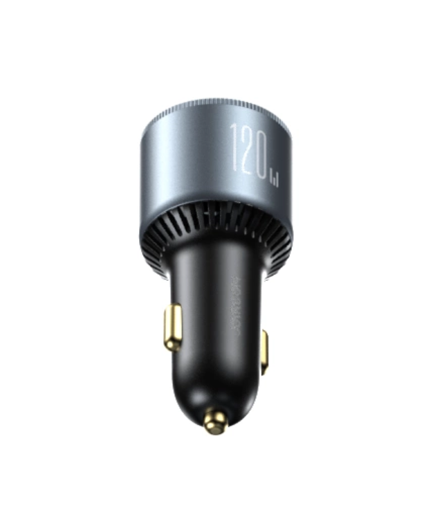 Joyroom Joyroom Billaddare 2xUSB-C USB-A + USB-C kabel 100W - Mörkgrå