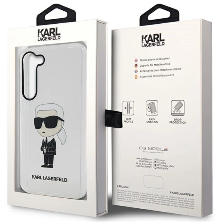 KARL LAGERFELD Karl Lagerfeld Mobilskal till Galaxy S23 Ikonik - Clear